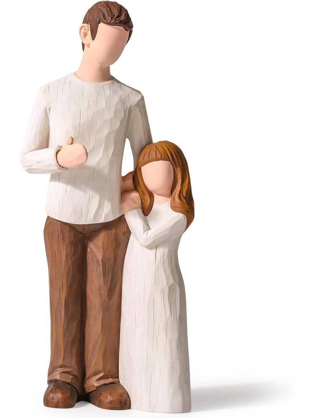 LEWOME Father and Daughter Hand-Painted Figurine, Gift